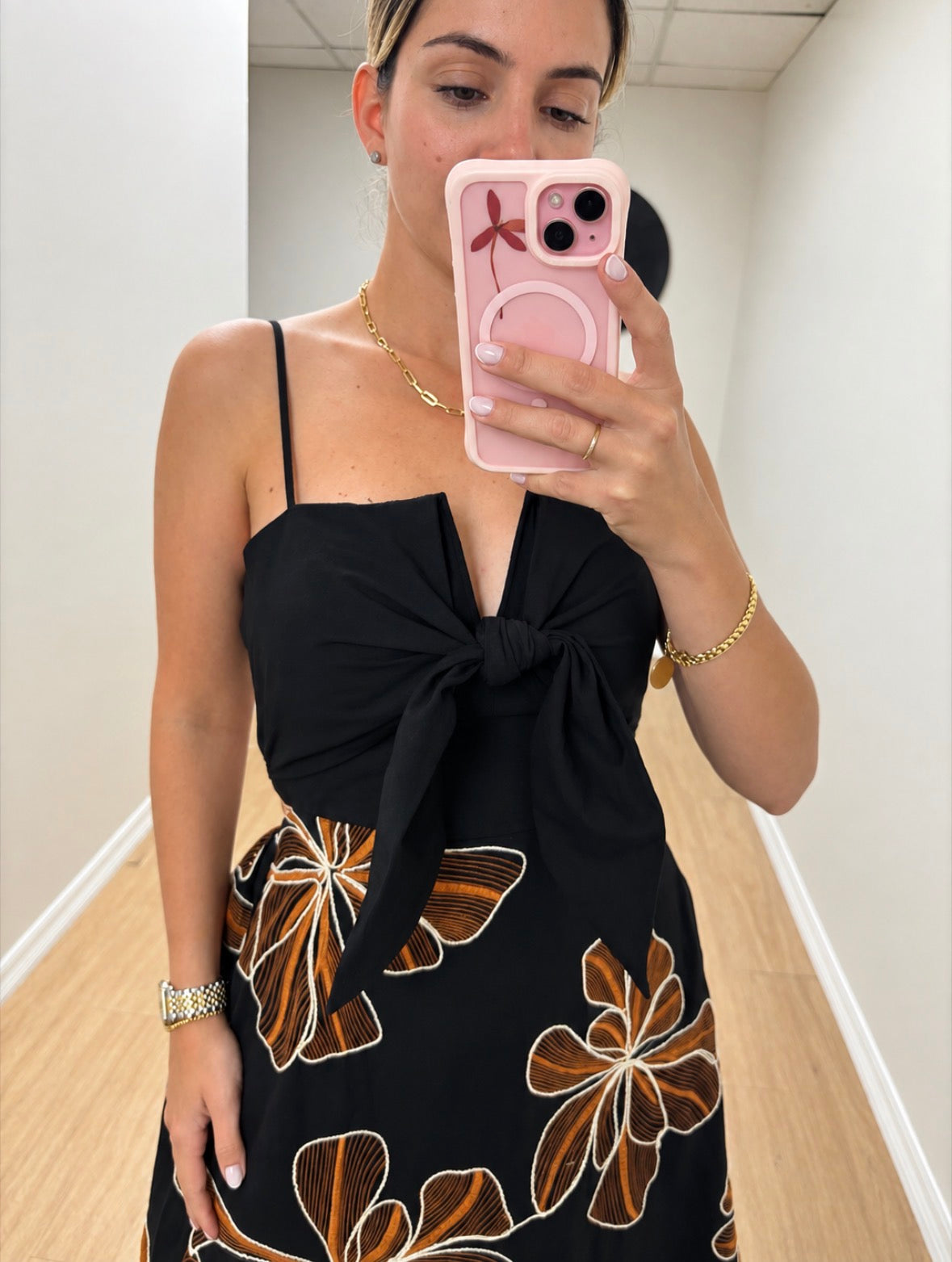Black Magnolia dress
