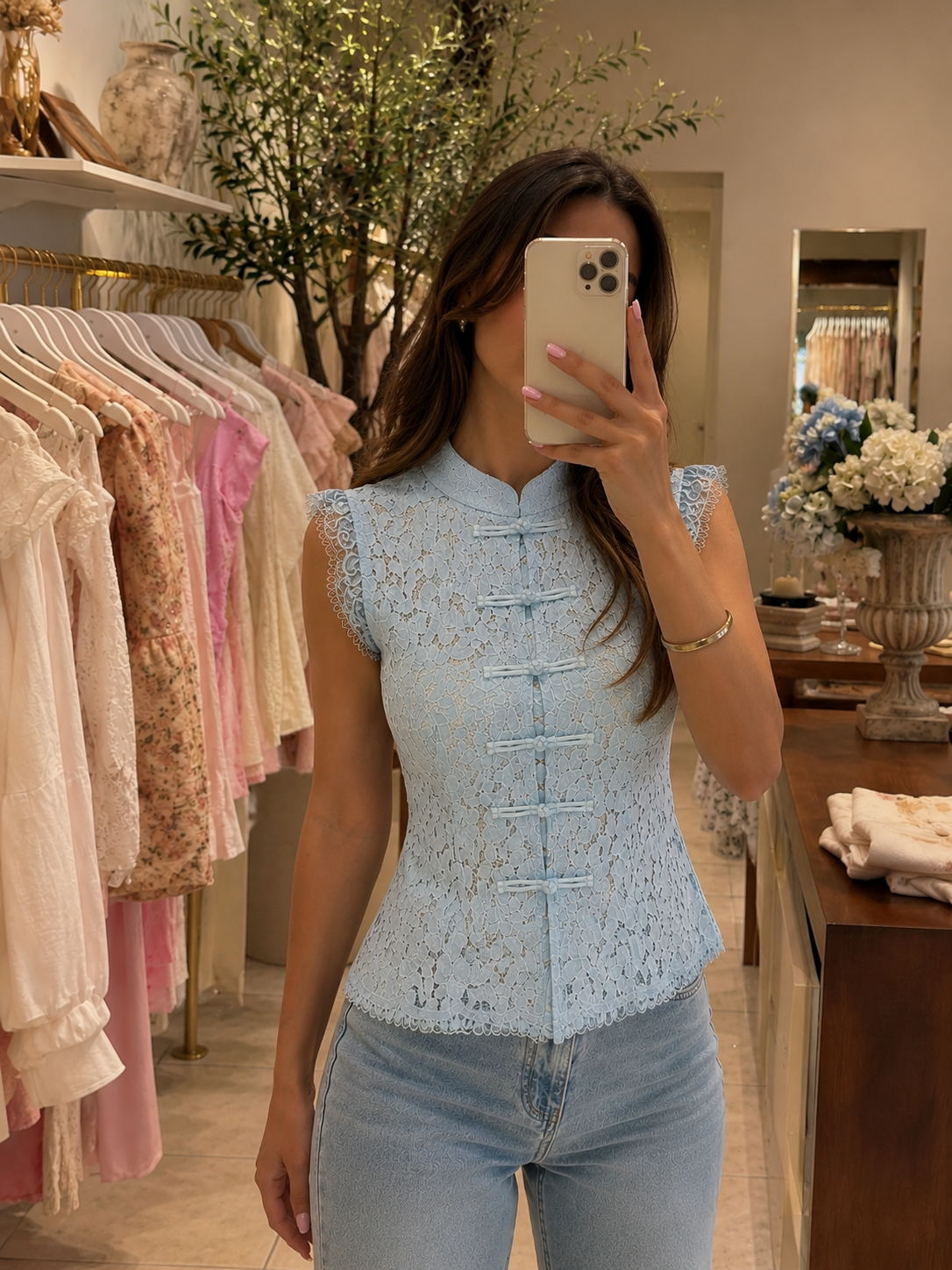 Blusa Encaje Blue