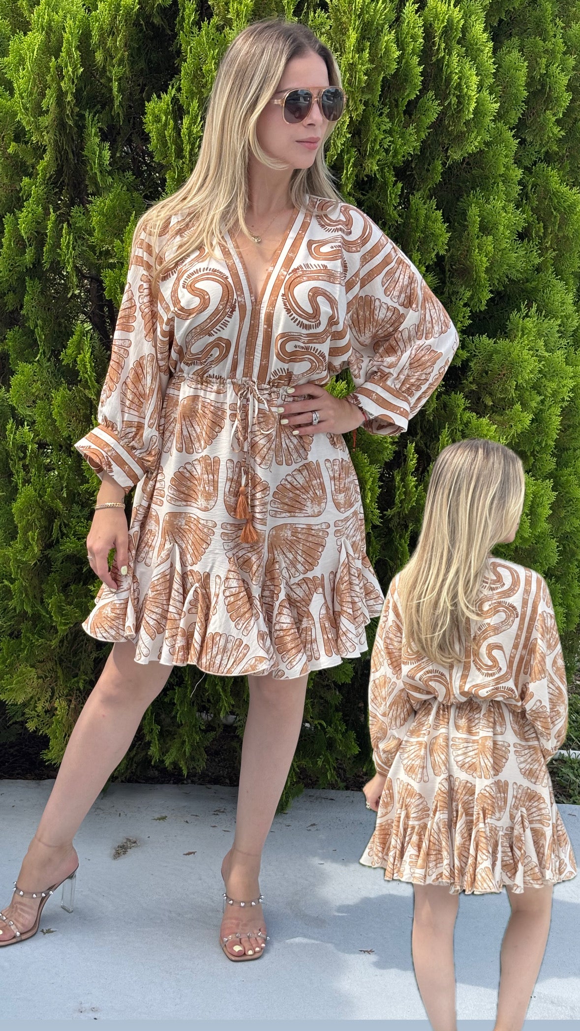 Bea neutral mini dress