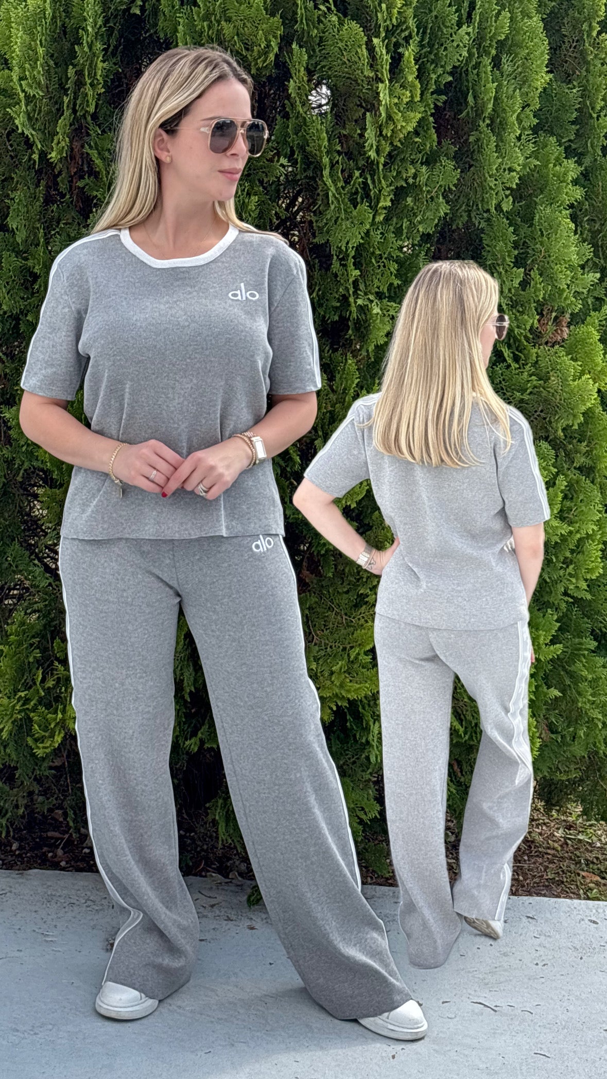 Conjunto deportivo gris