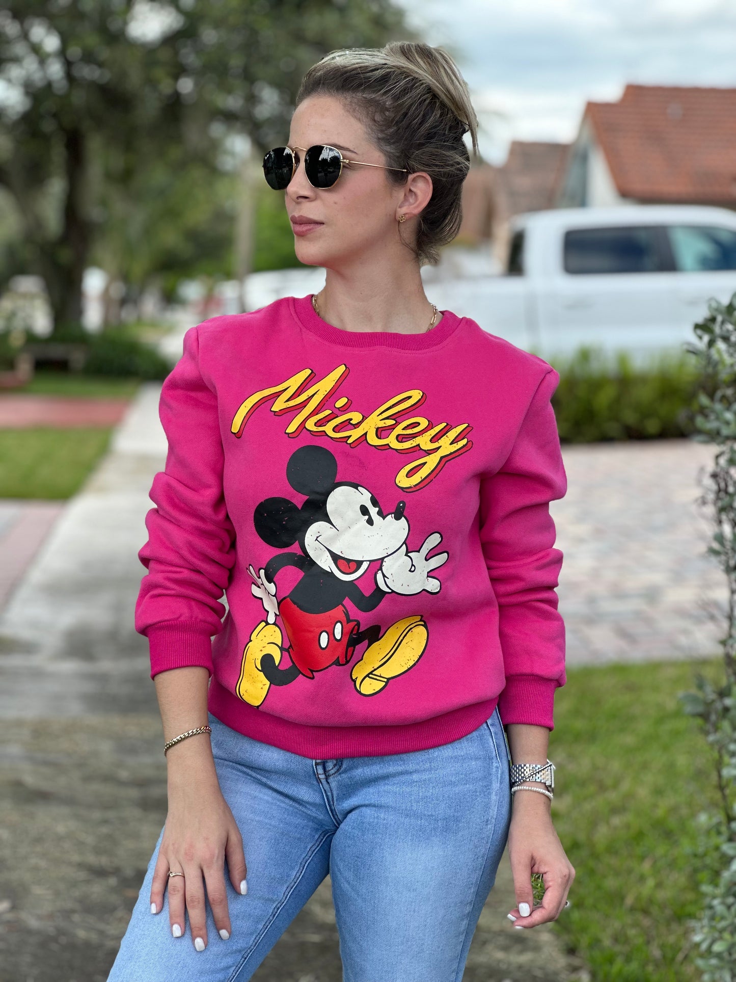 MM pink sweater