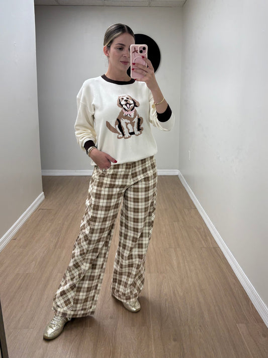 Mocha dog sweater