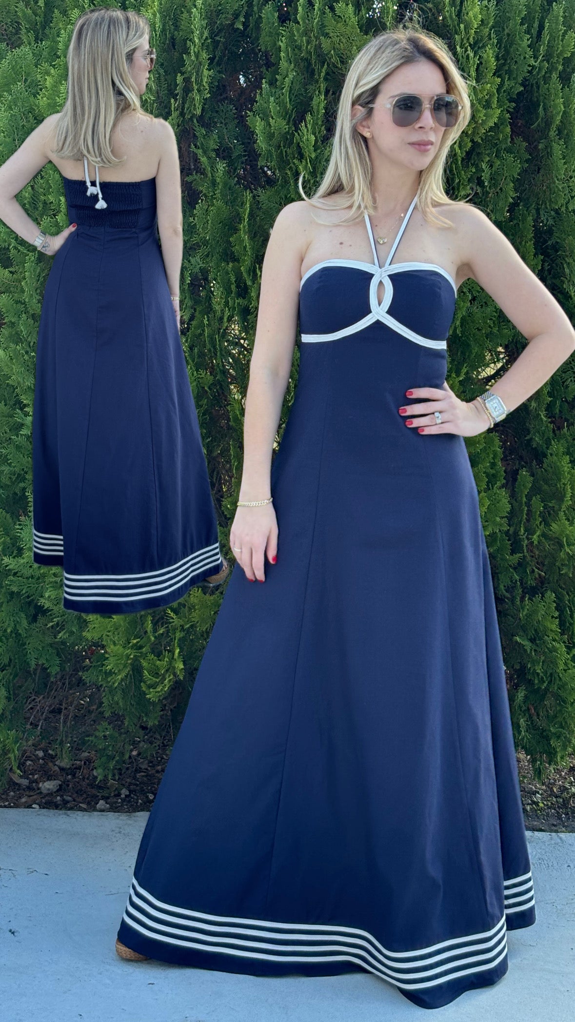 Laura linen maxi dress