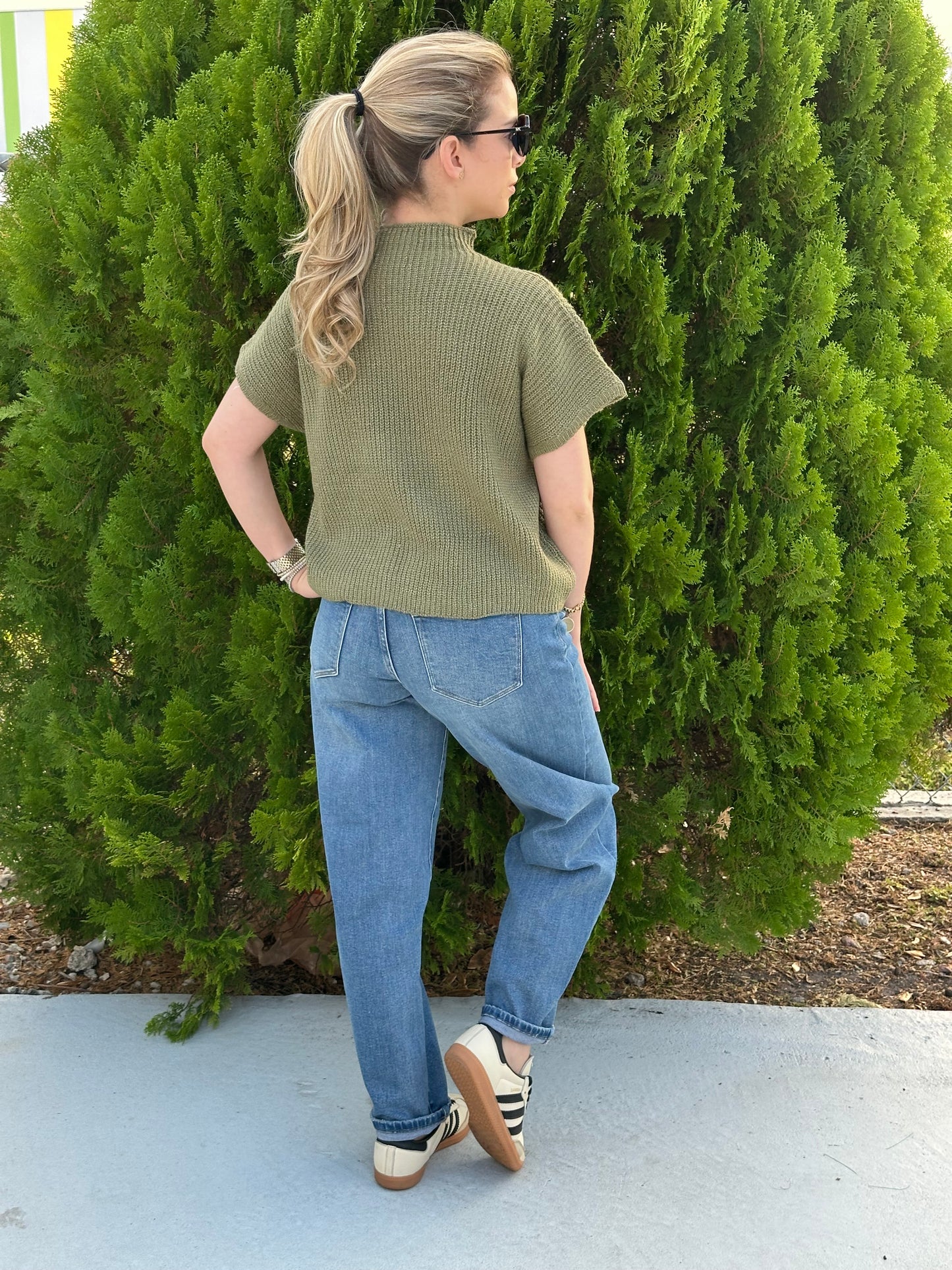 Olive crochet top