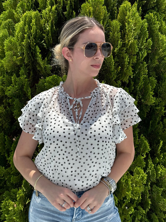Polka dots blouse