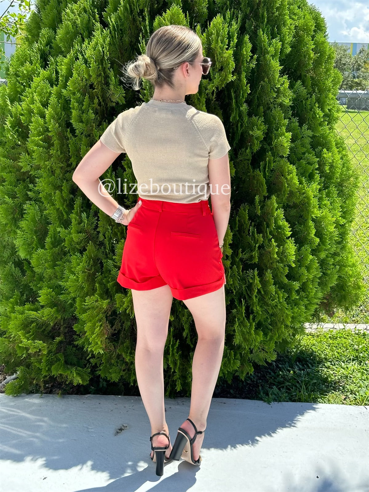 Golden high neck shirt
