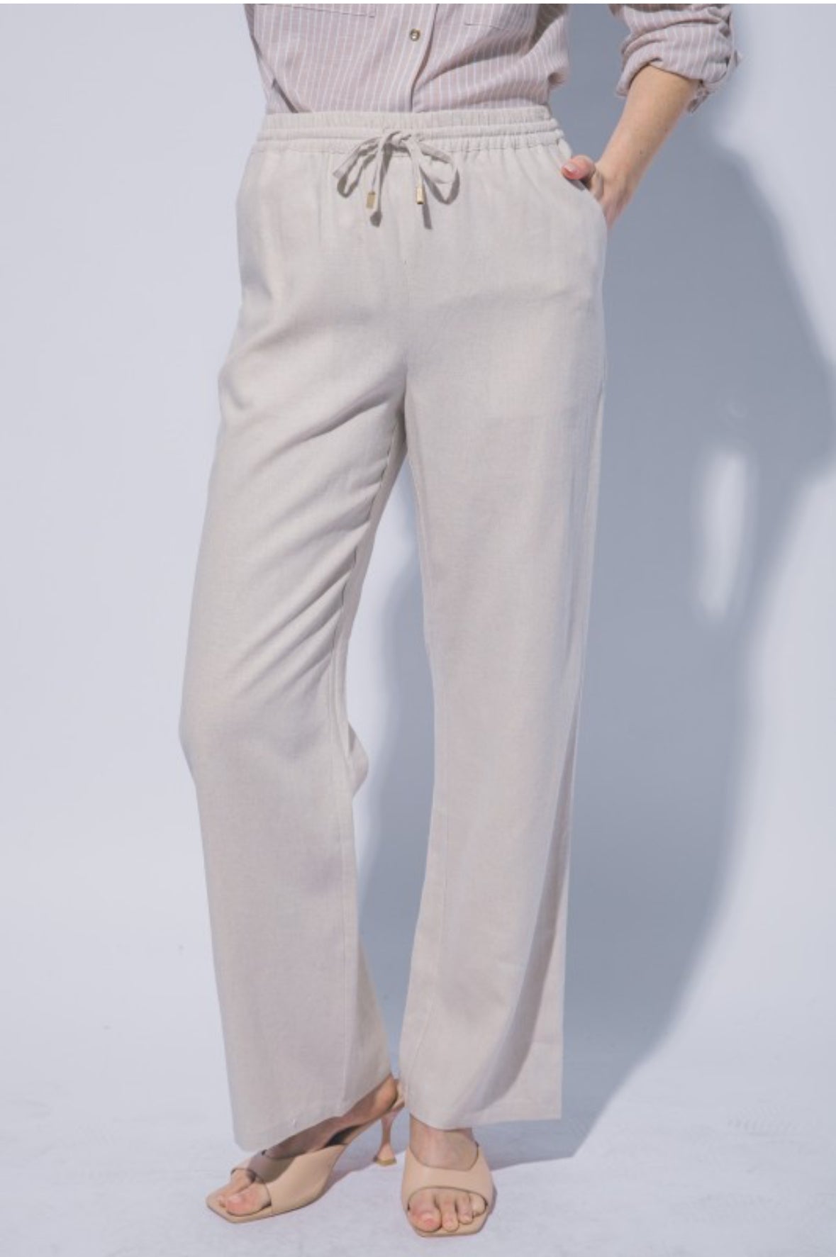 Linen blend pants
