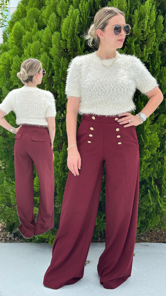 Burgundy pants