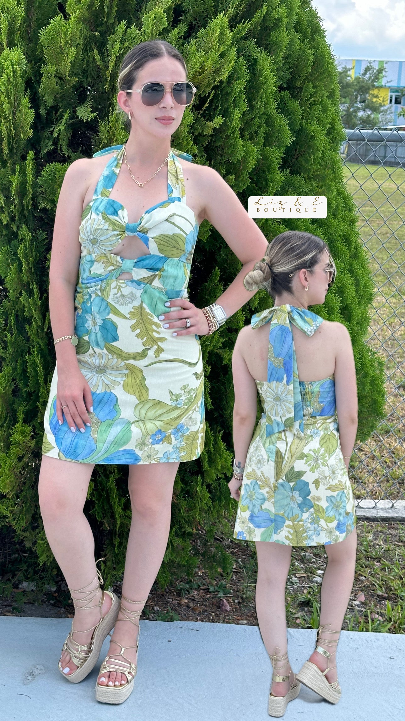 Tropical mini dress
