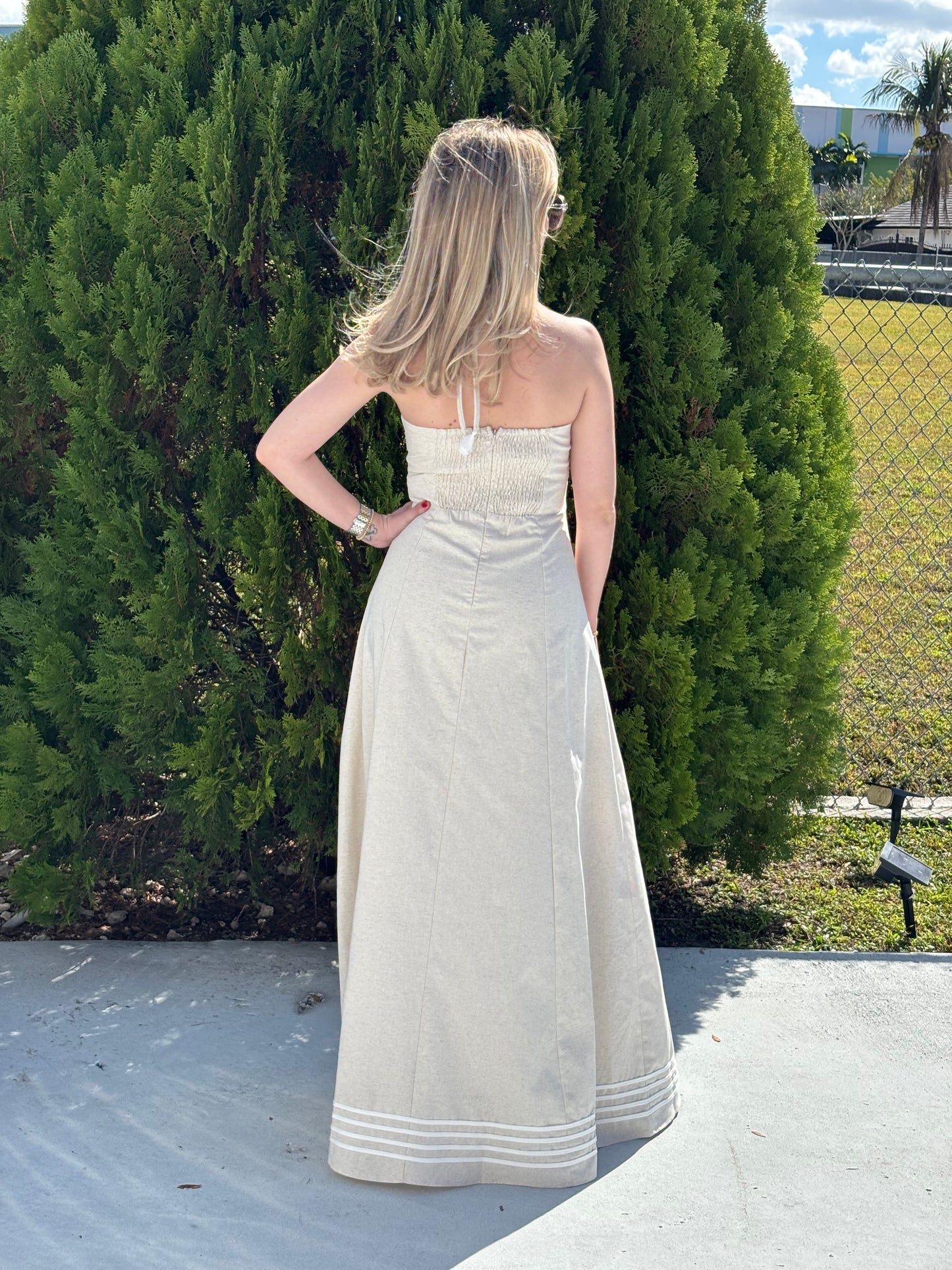 Laura linen maxi dress