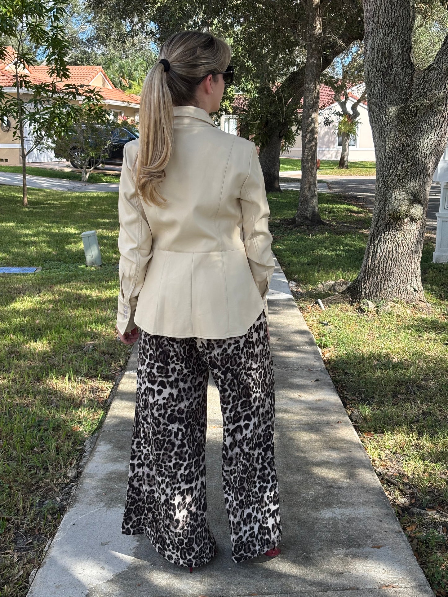 Leather blazer