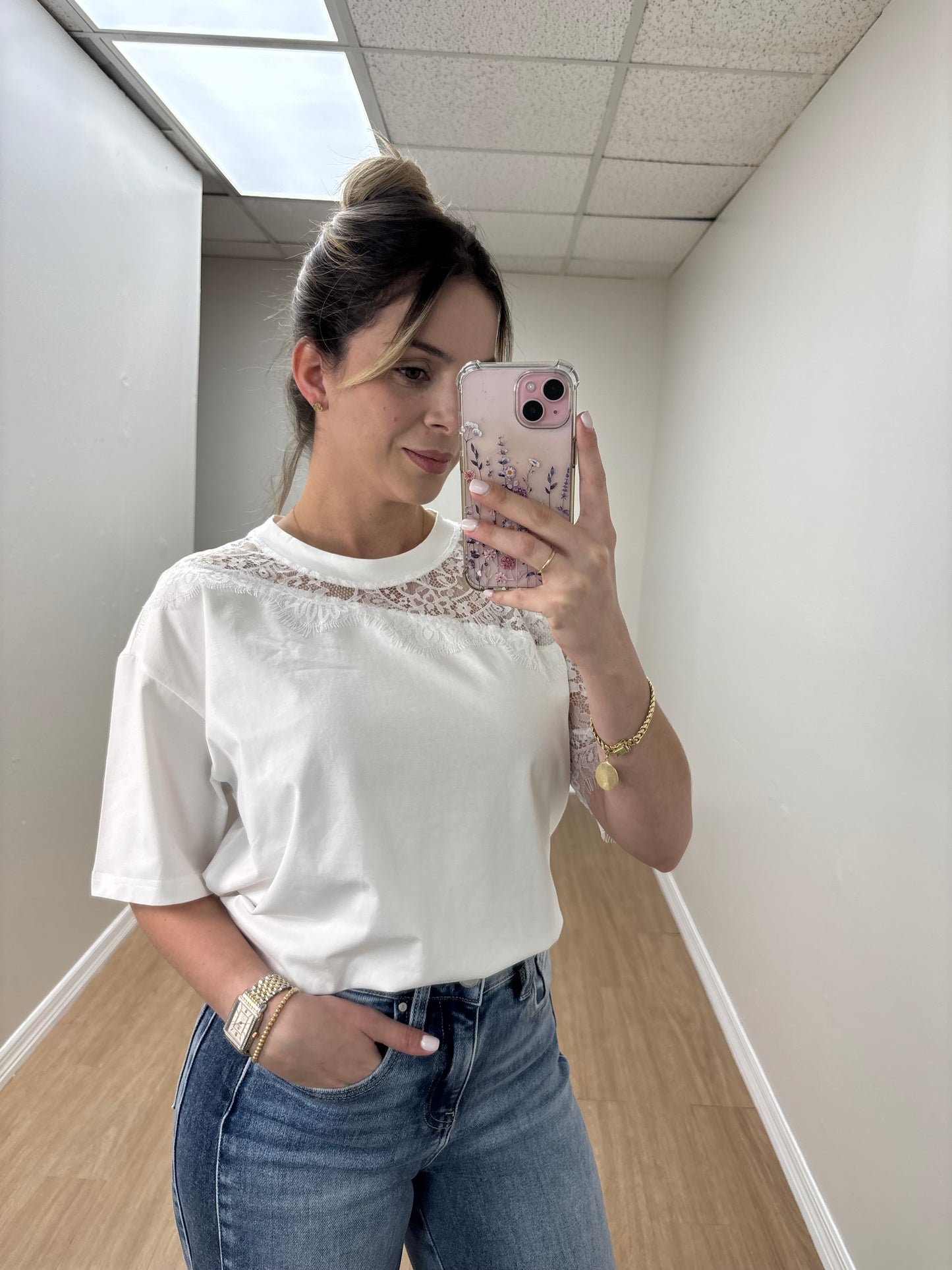 Tshirt con encaje