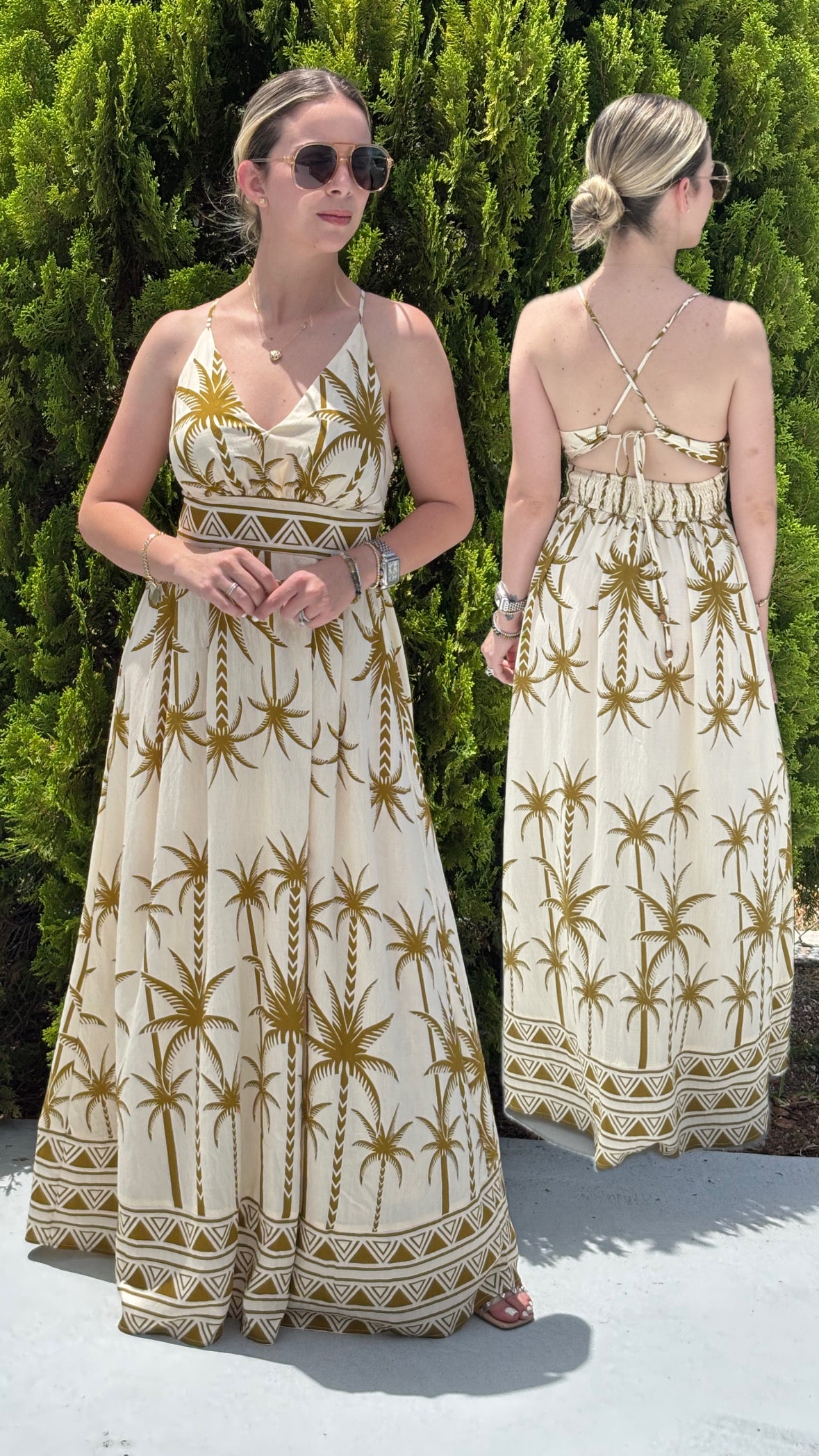 Palmeras maxi dress