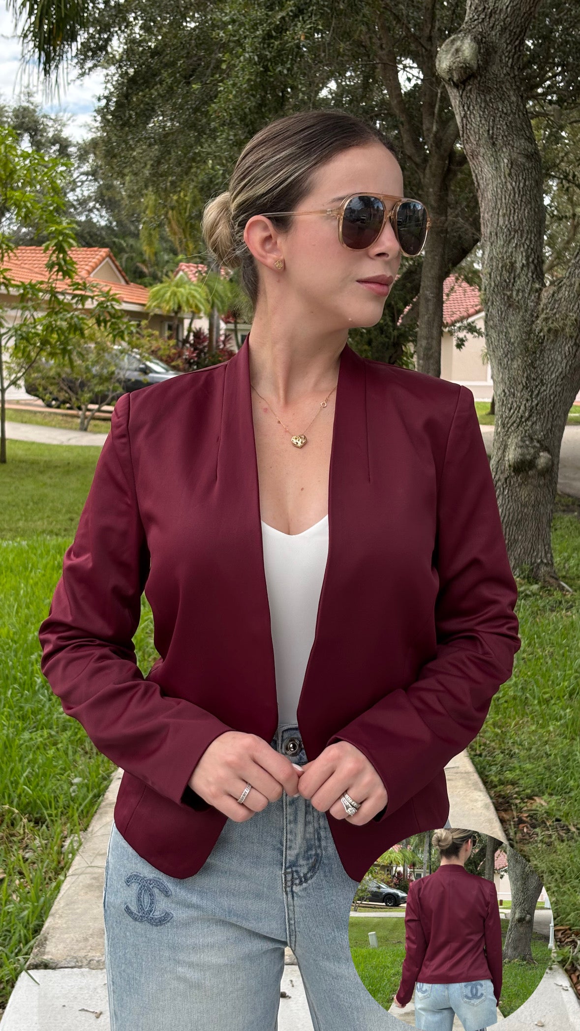 OVI Burgundy Blazer