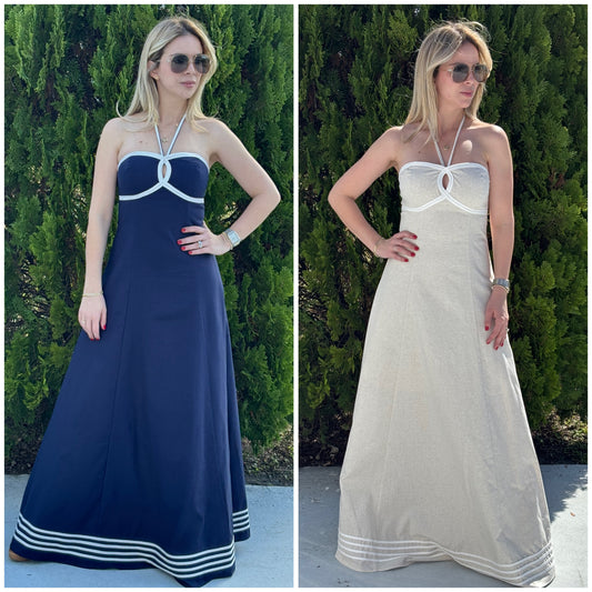 Laura linen maxi dress