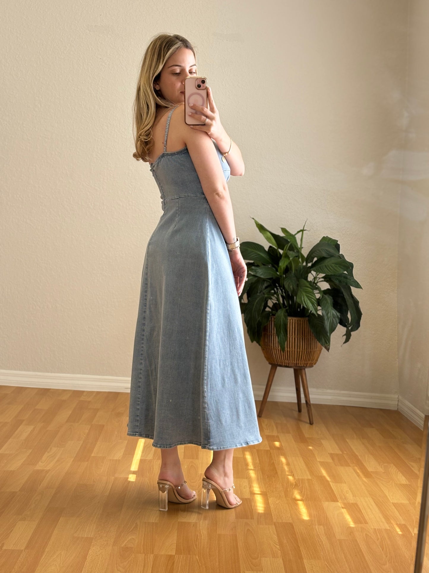 Lisa denim midi dress