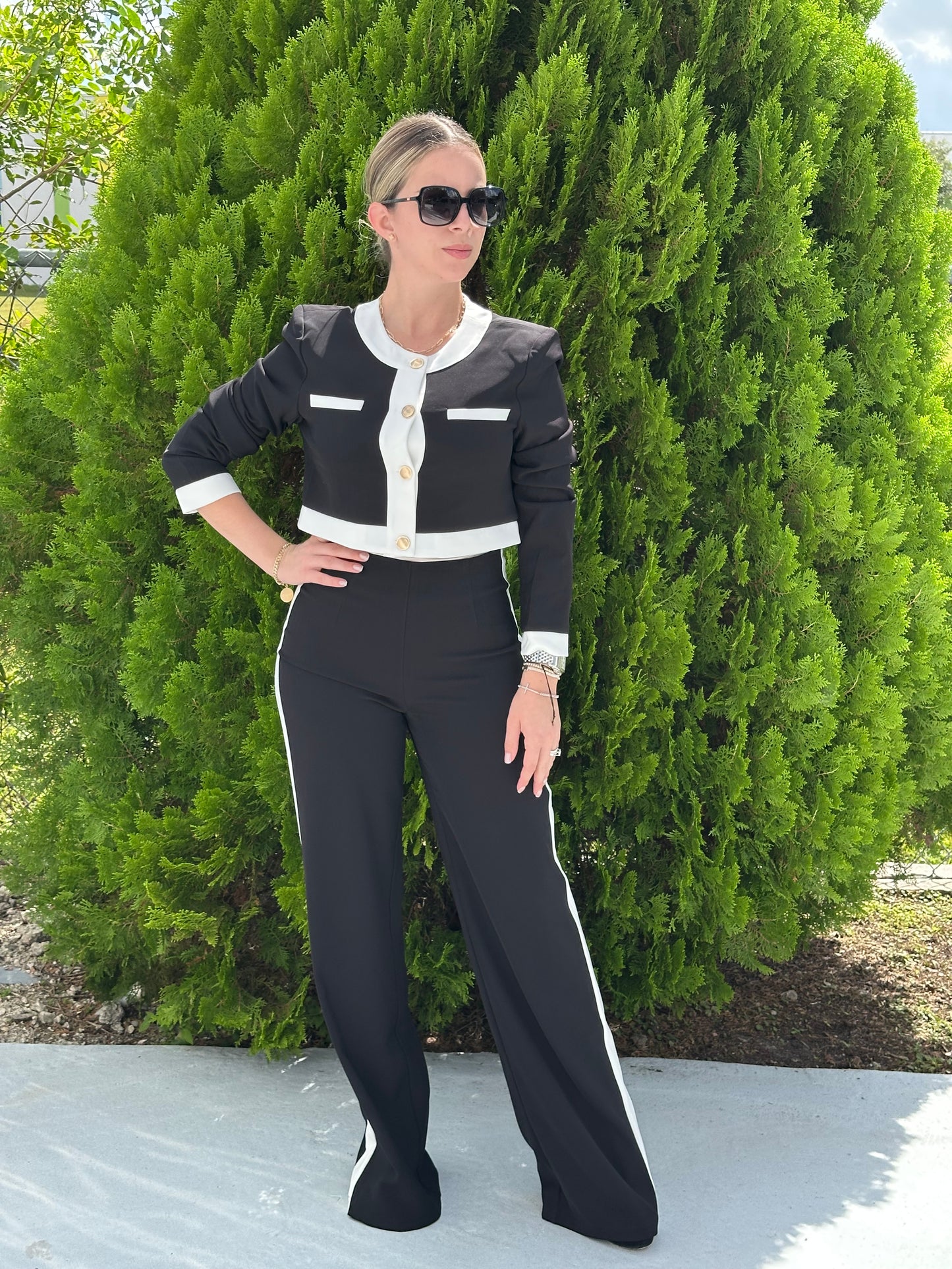 Bella long sleeve jacket and pants set