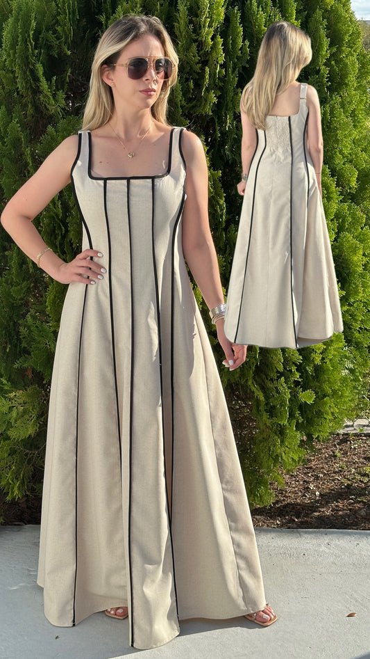 Elena linen maxi dress