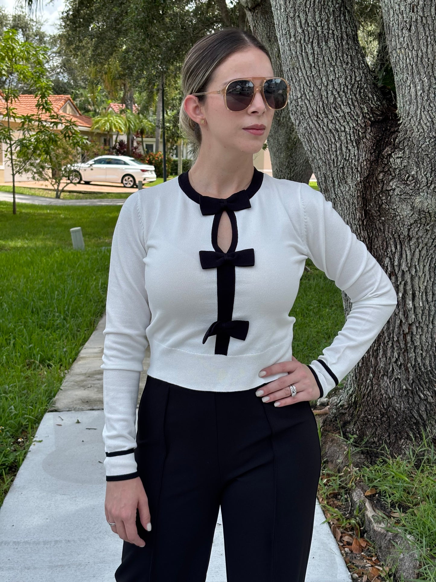 Lauren bow sweater