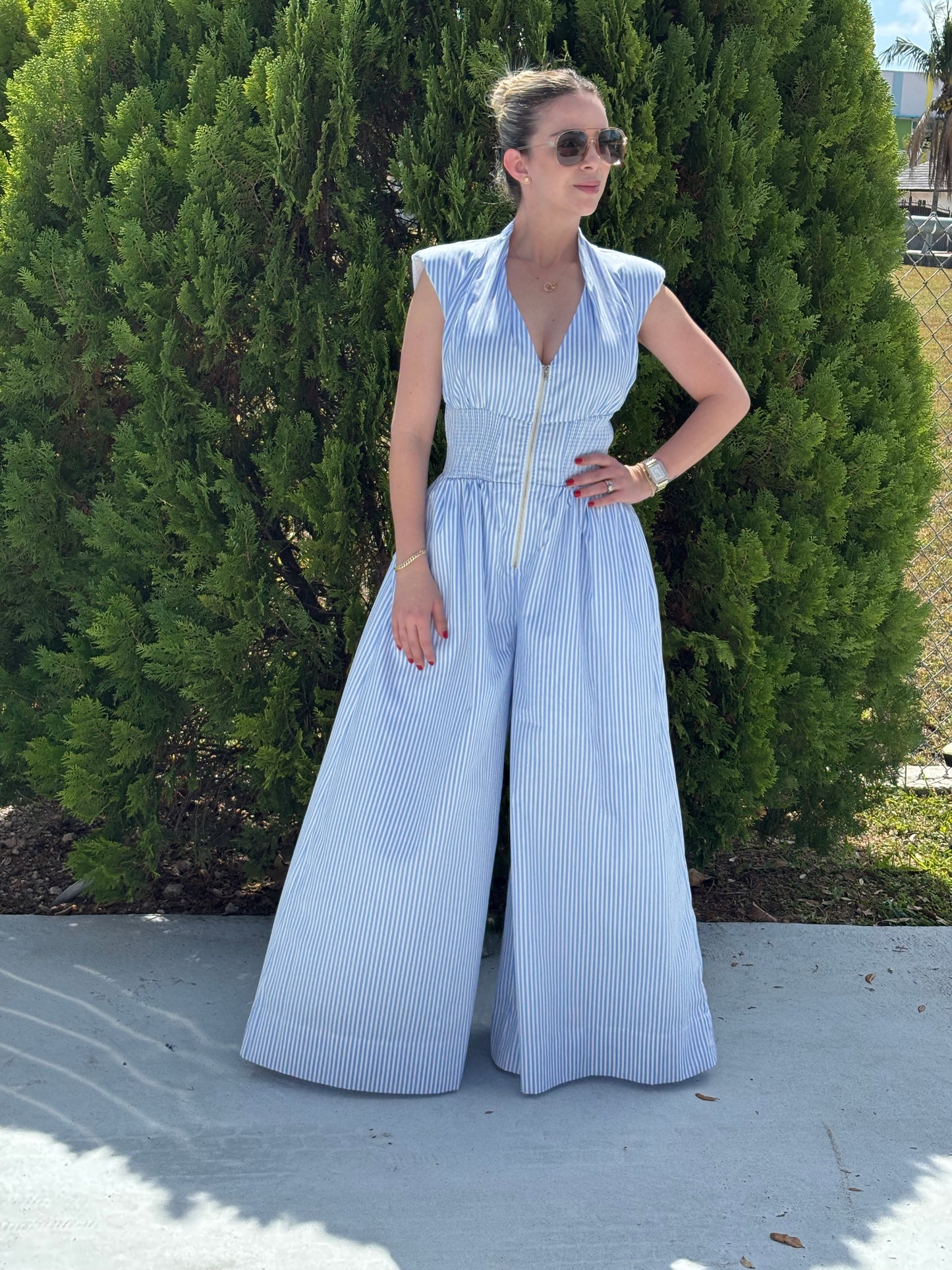Blue stripes Jumpsuit