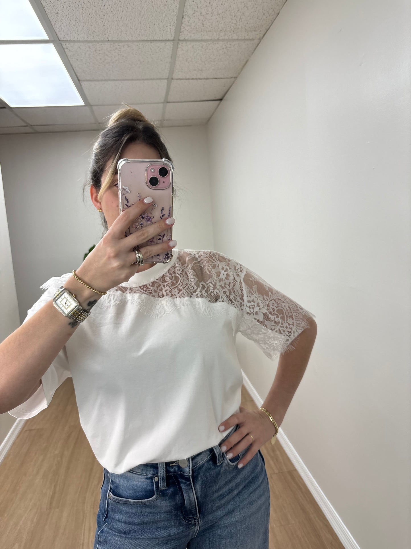 Tshirt con encaje