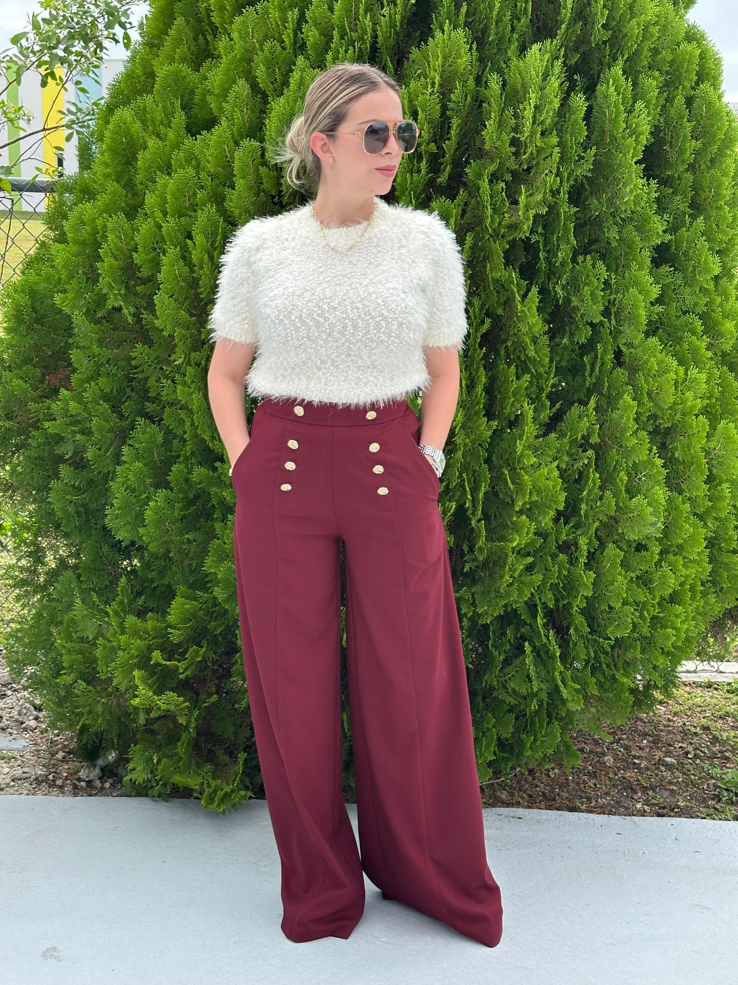 Burgundy pants