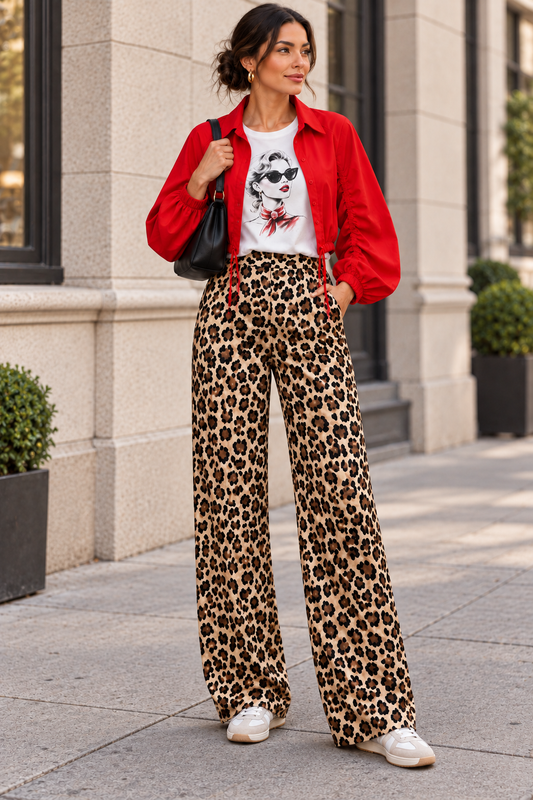 Animal print pants