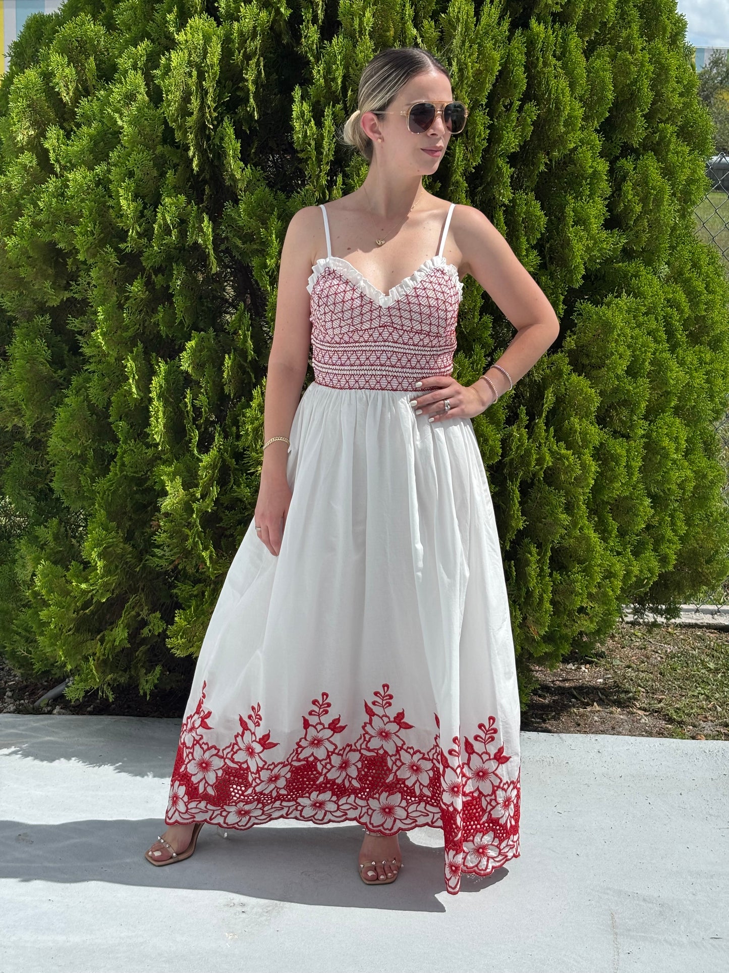 Alma de Flores maxi dress