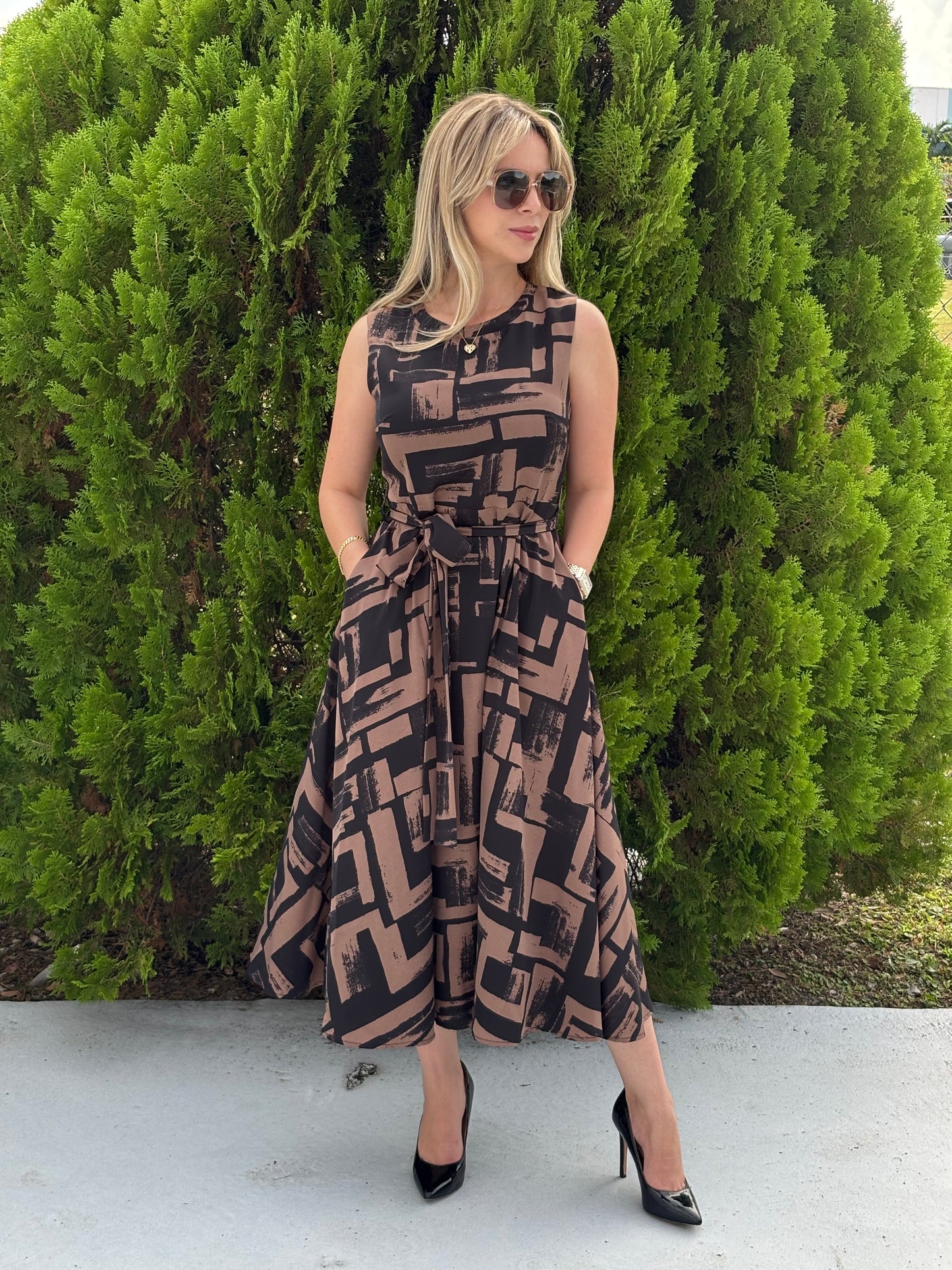 Mocha muse midi dress