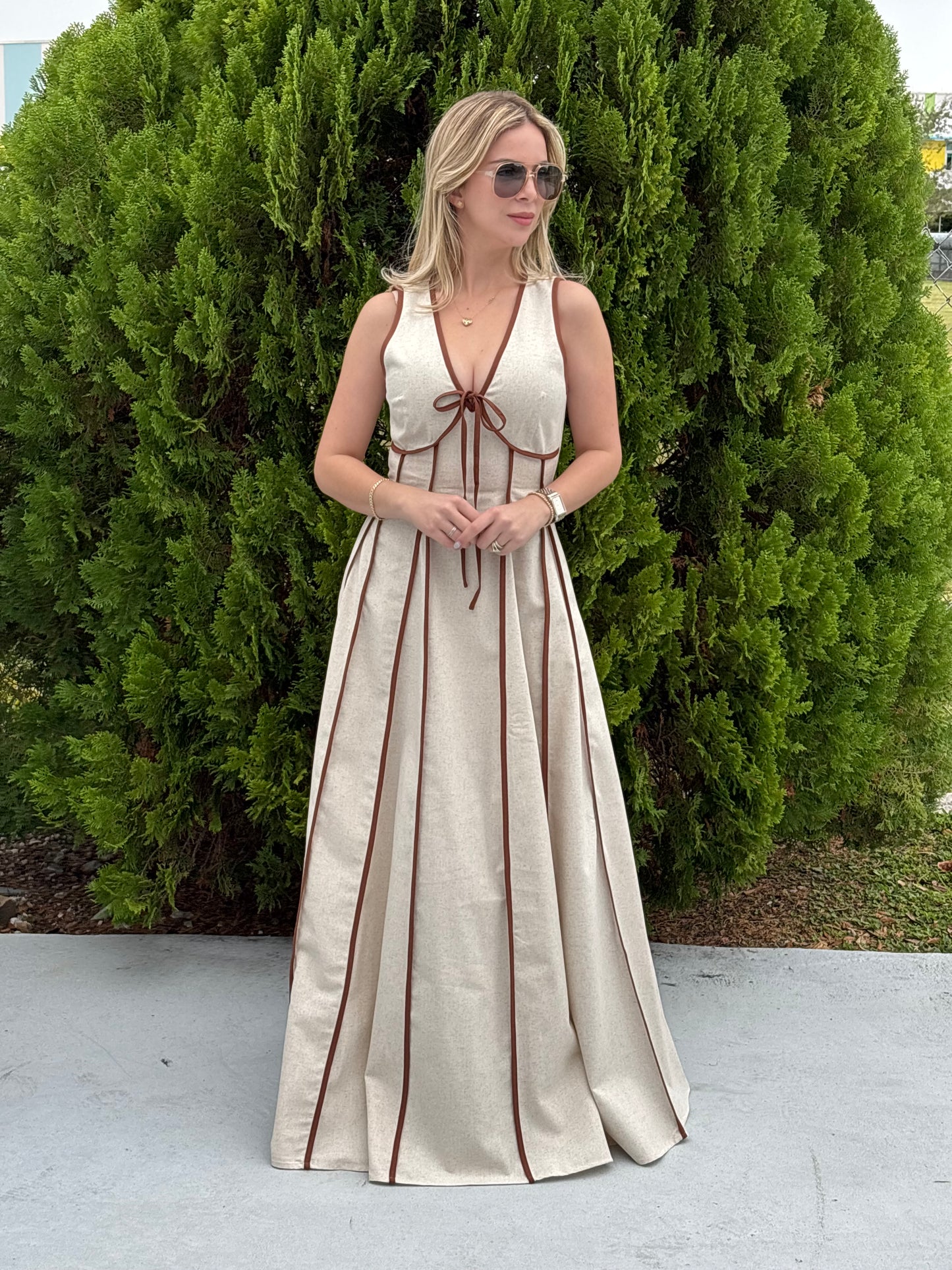 Arianna linen maxi dress