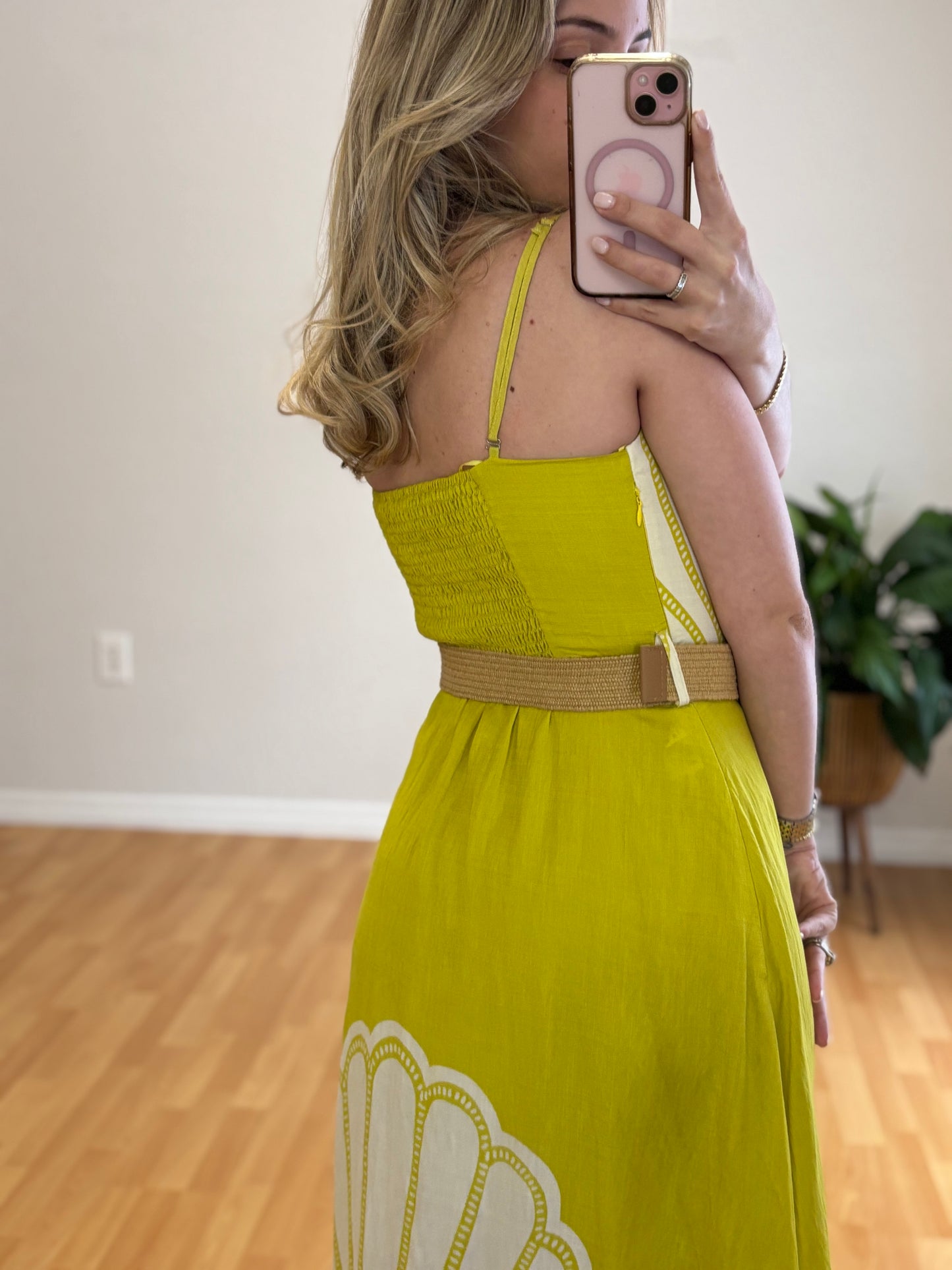 Green sea maxi dress