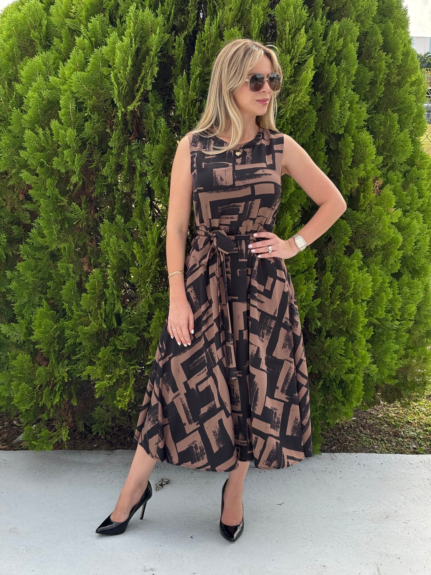 Mocha muse midi dress
