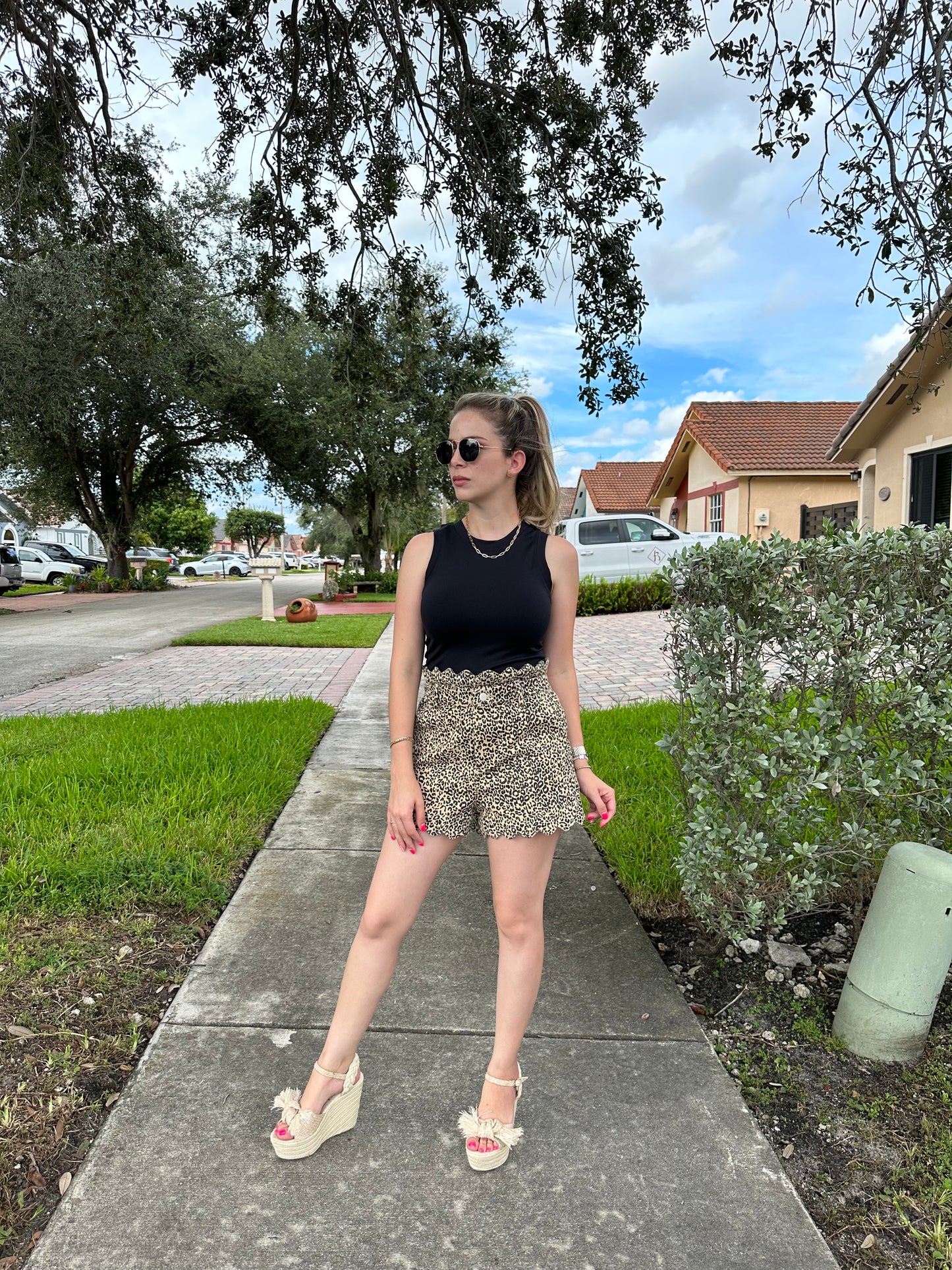 Animal print short