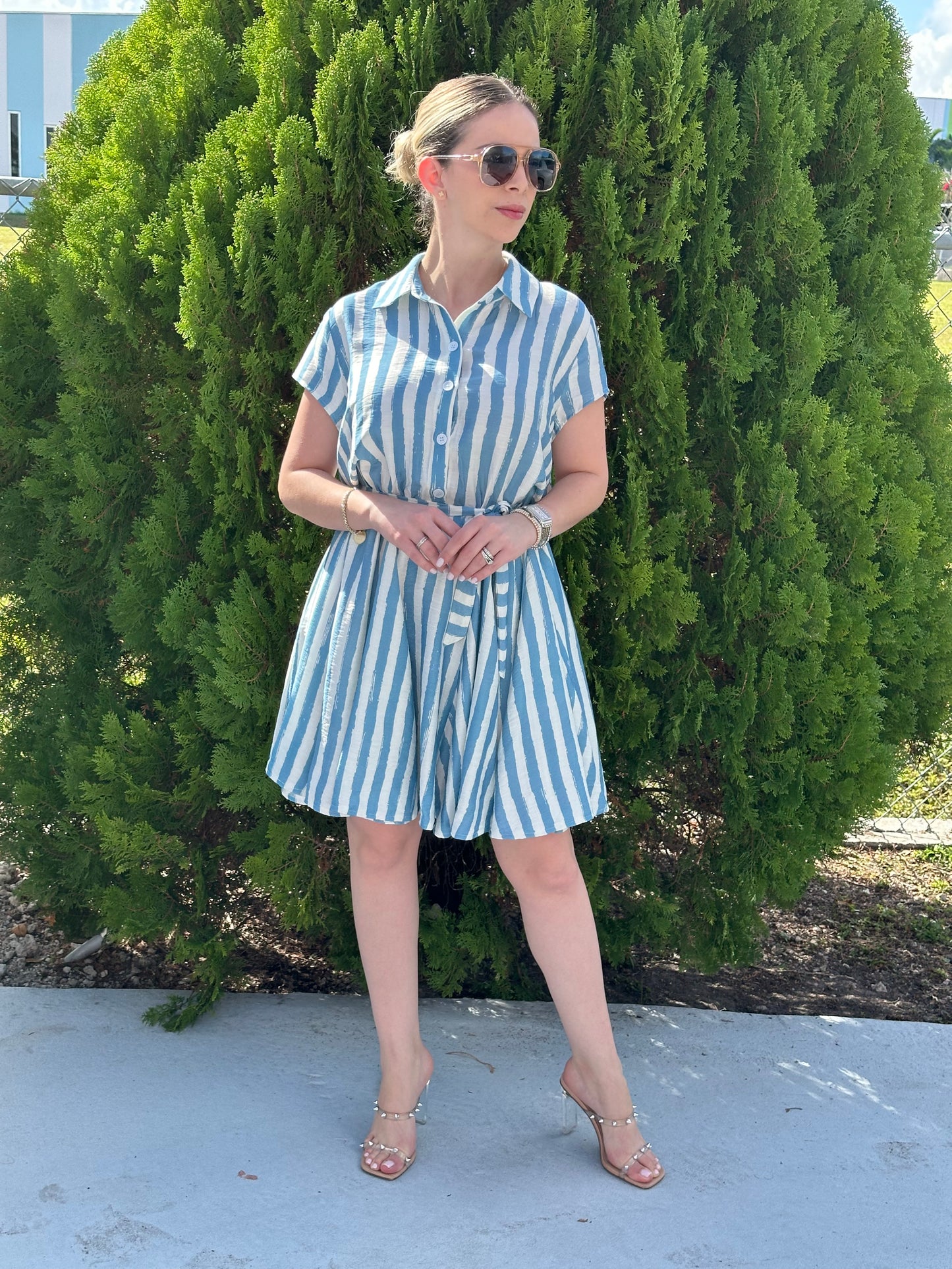 Stripes mini dress
