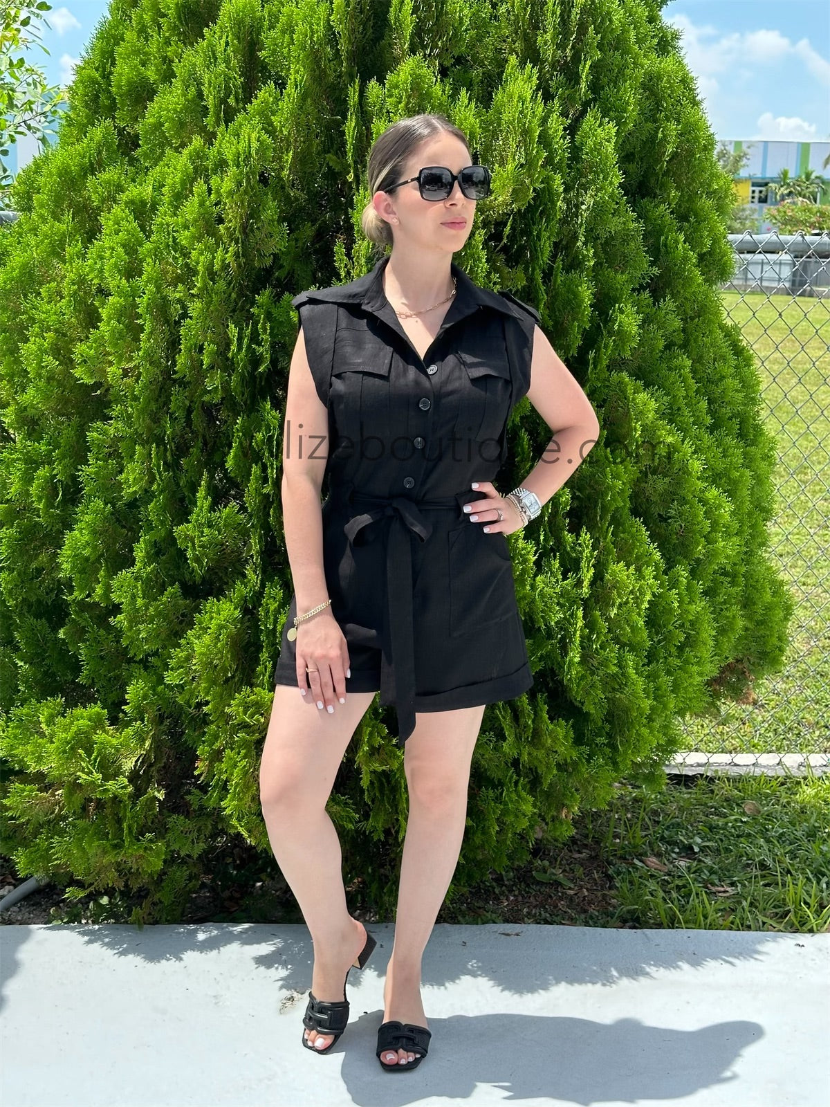 Zoe linen romper