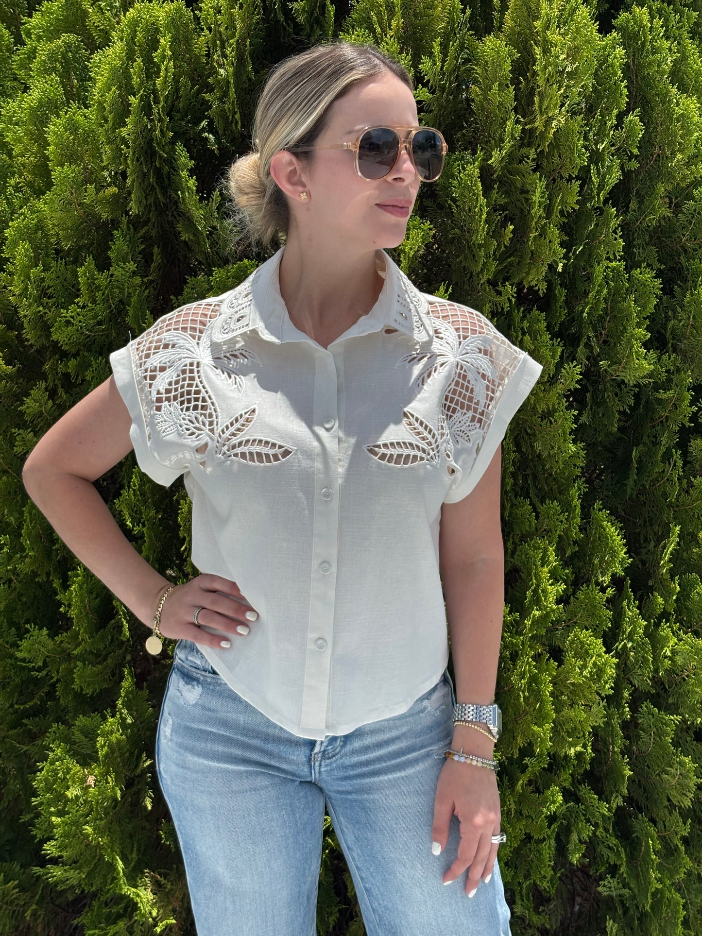 Pastel Embroidered top