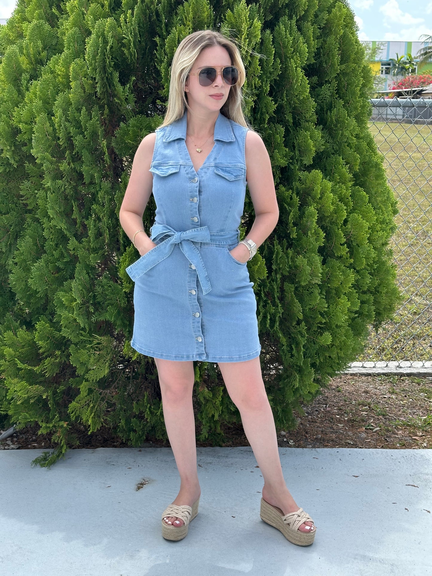 Denim dress