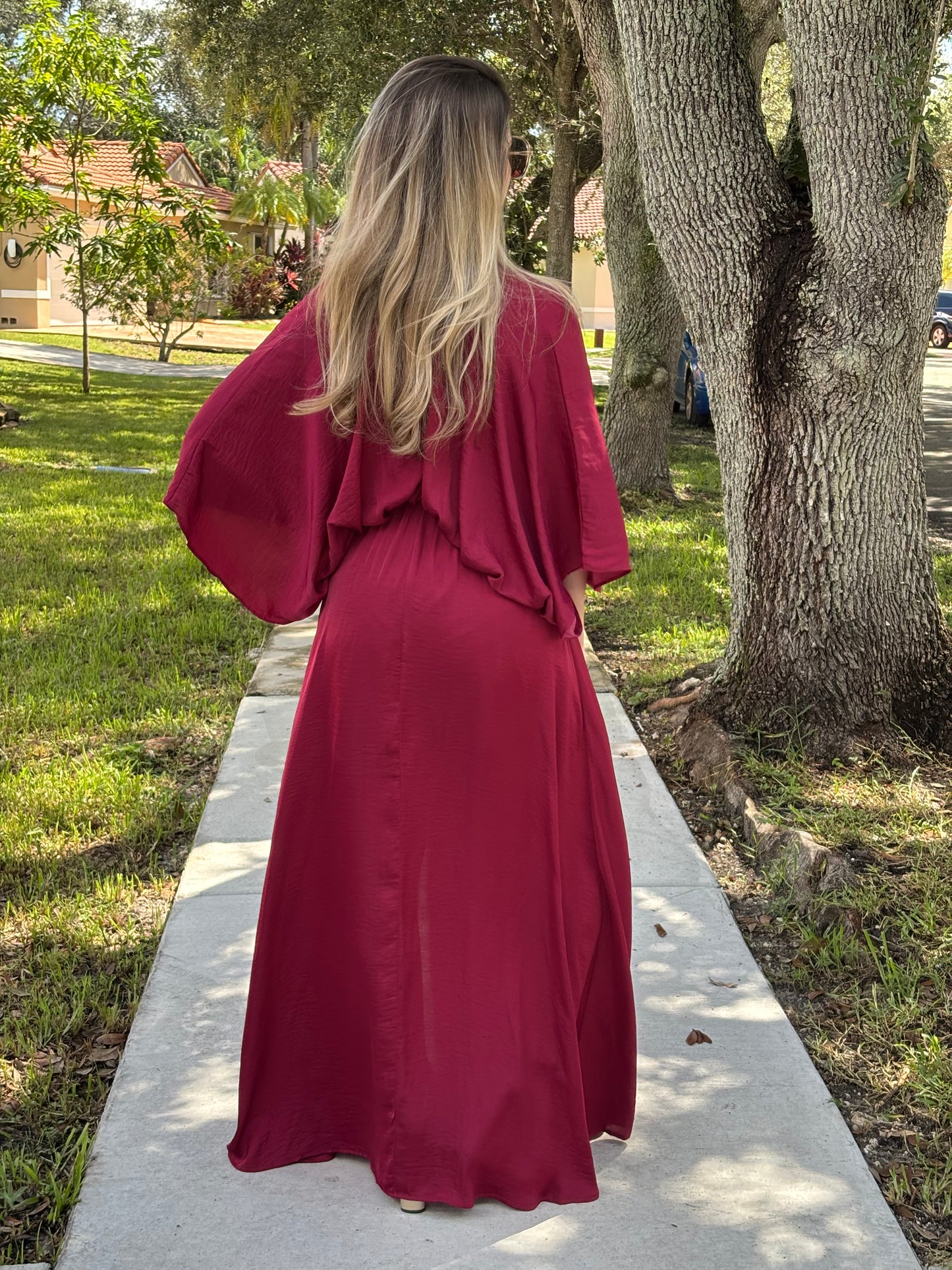 Andrea Red maxi dress