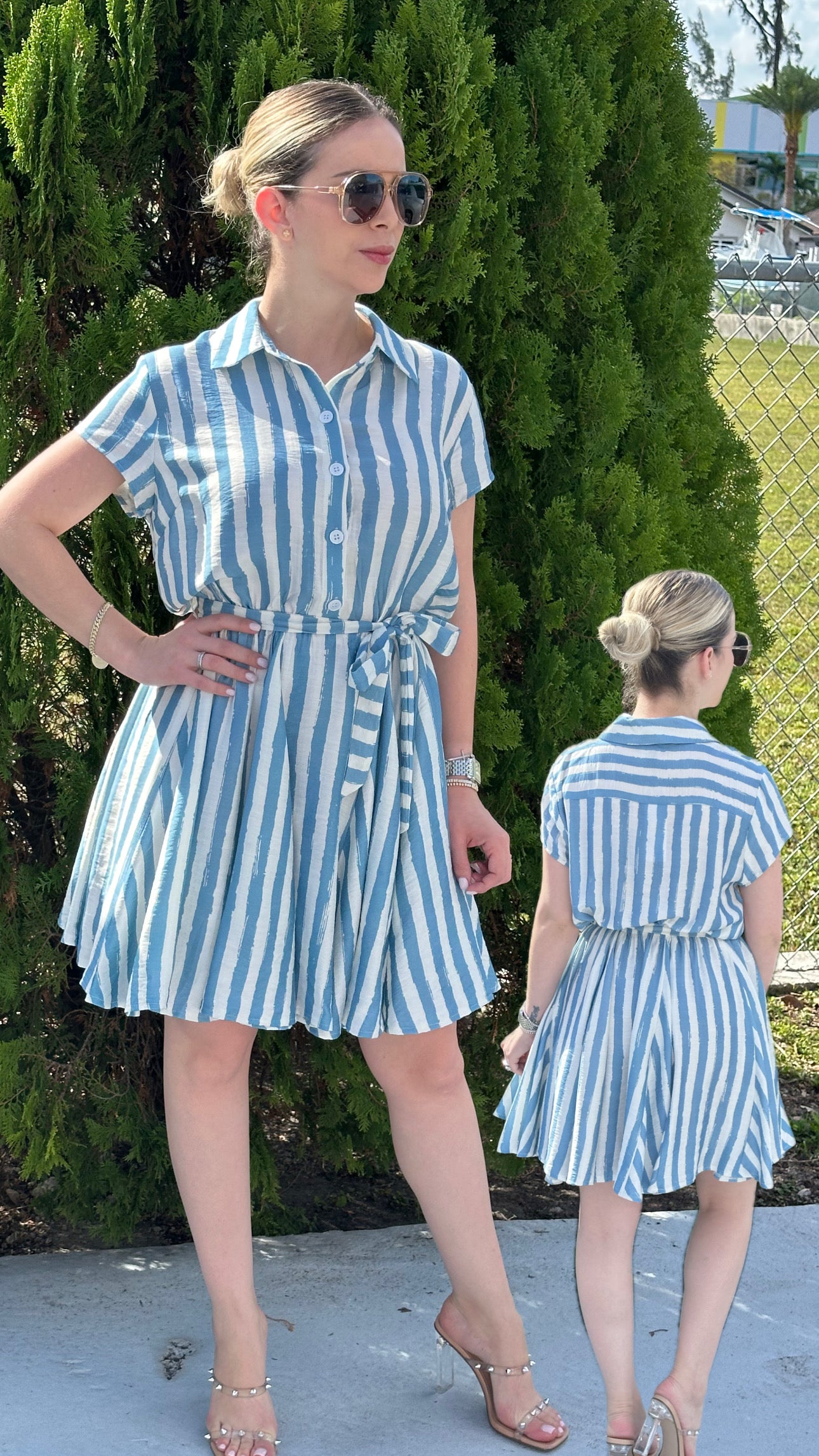 Stripes mini dress