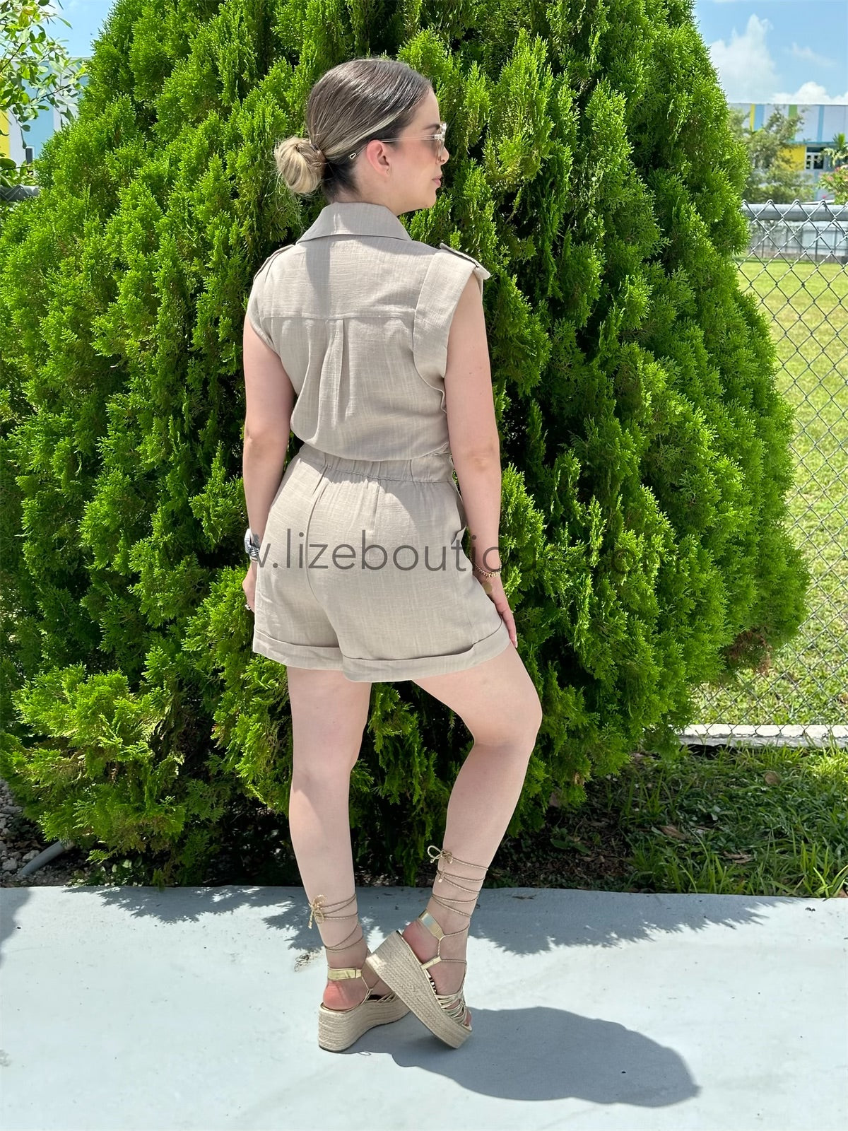 Zoe linen romper