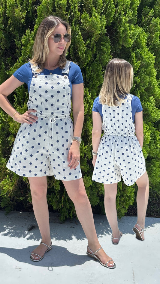 Polkadots Overall blue