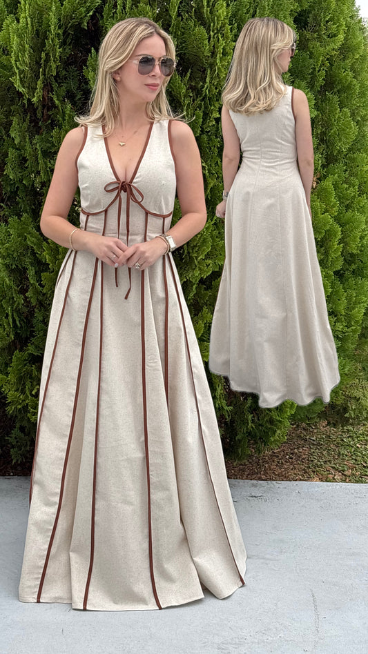 Arianna linen maxi dress