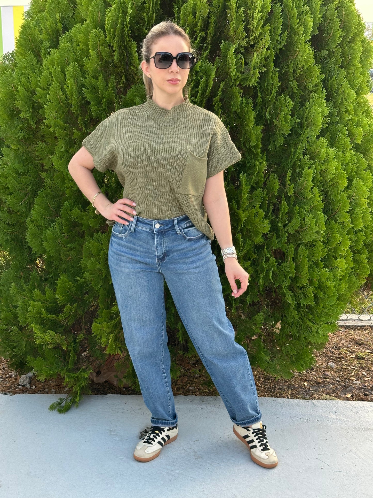 Olive crochet top