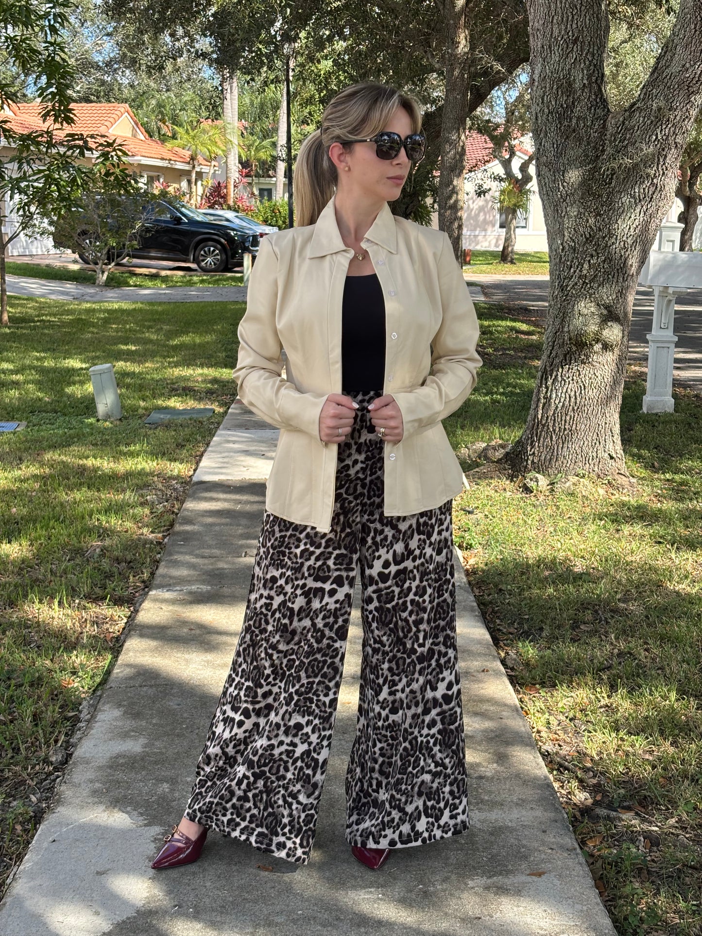 Leather blazer