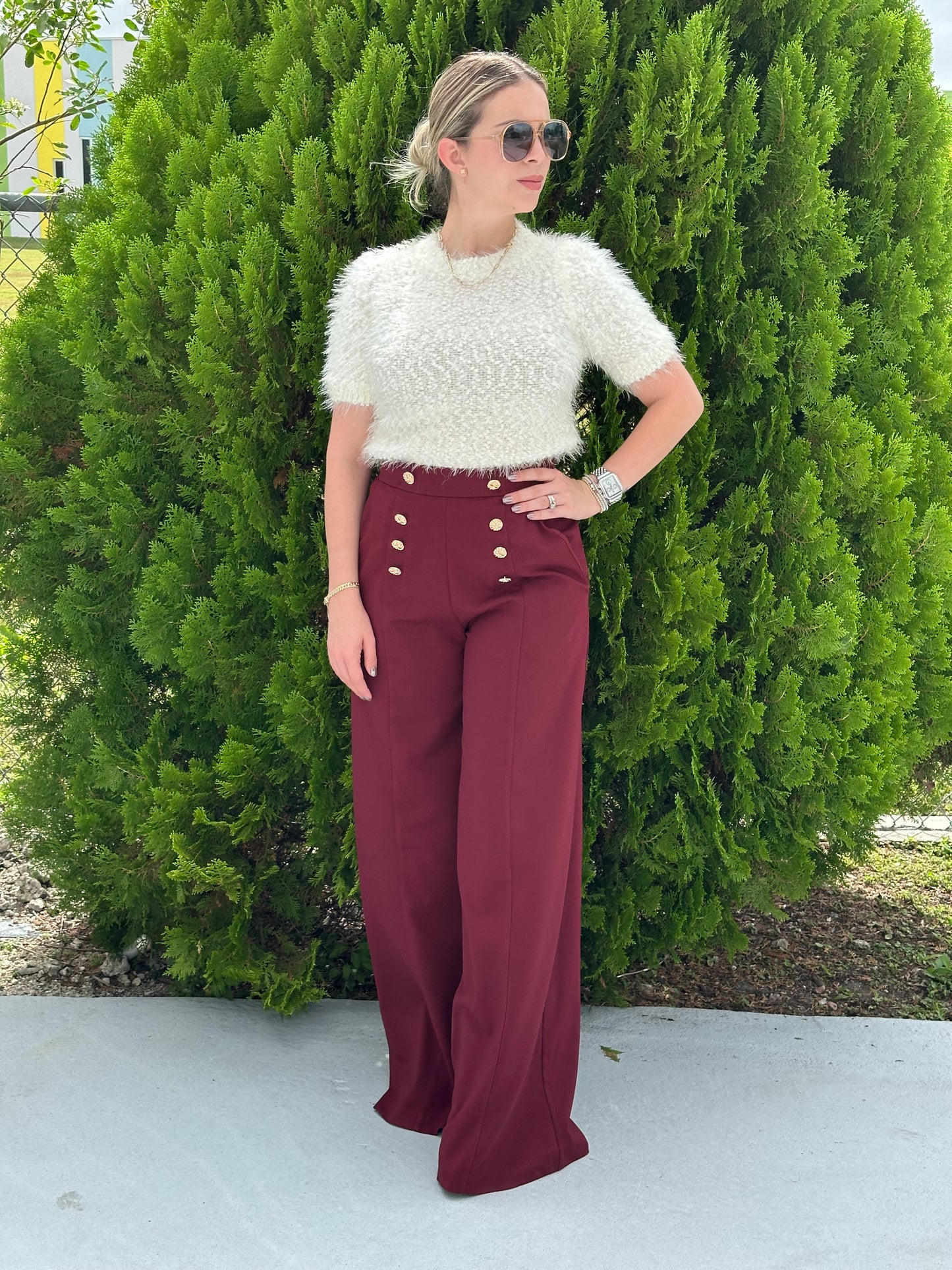 Burgundy pants