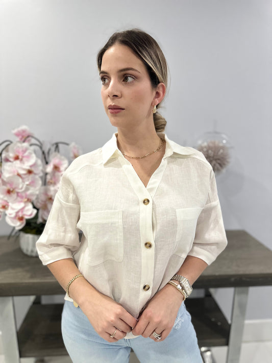 A&A linen in white