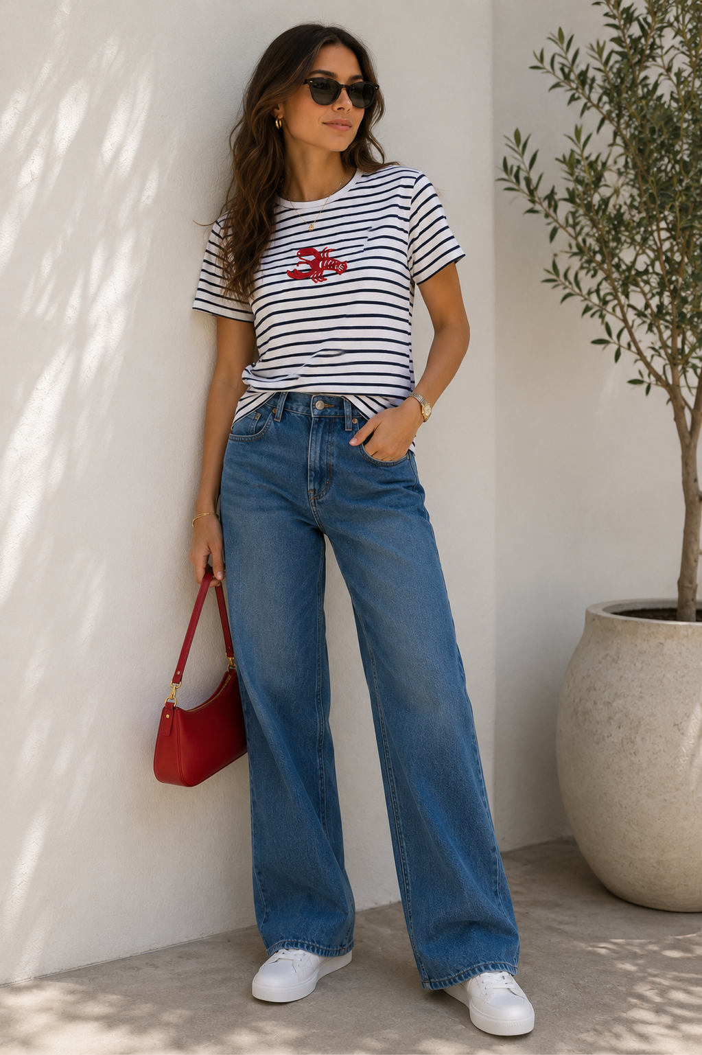 Lobster shirt stripes