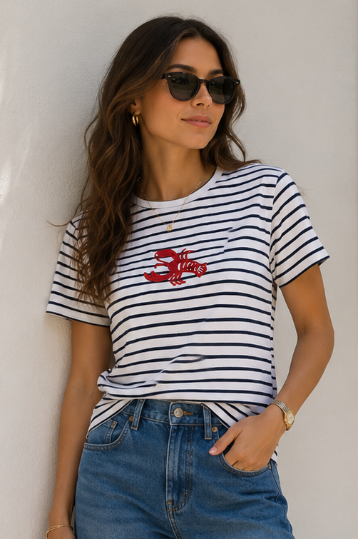 Lobster shirt stripes