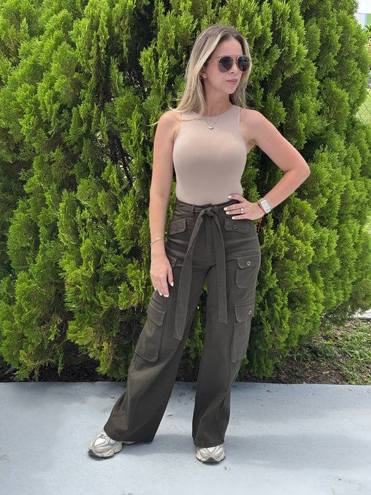 Olive cargo pants