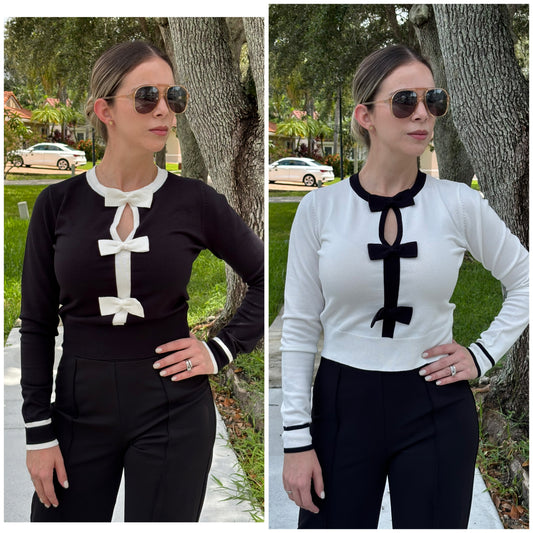 Lauren bow sweater